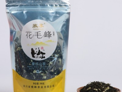 四川雅安蒙顶山绿茶飞雪蒙山花毛峰花茶飞雪毛峰茉莉花茶香雪绿茶图5