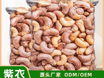 批发紫衣带皮A180腰果袋装500g散装原味坚果干果越南腰果零食批发图5