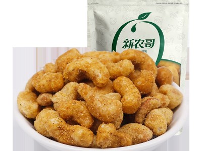 新农哥炭烧腰果烧烤味100g袋装坚果干果仁休闲食品香酥腰果批发图2