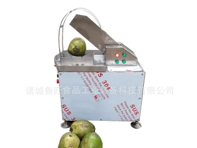 黄皮椰子开半切开机器 泰国老椰子切半机 椰汁收取自动切割机图4