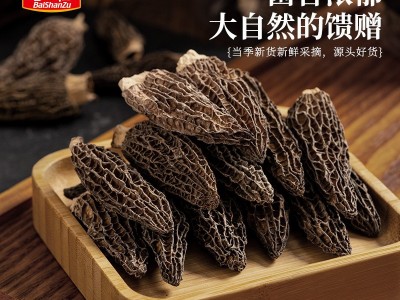 百山祖羊肚菌干货云南特产炖汤煲汤野生菌菇去柄团购批发瓶装图2