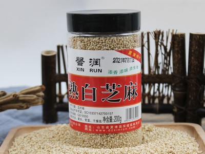 熟白芝麻 新货炒熟白芝麻200g饱满免洗干净即食五谷杂粮磨粉原料图2