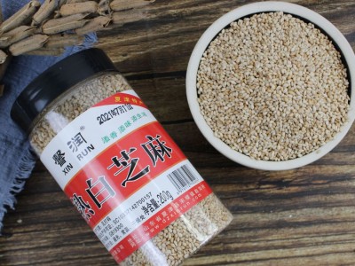 熟白芝麻 新货炒熟白芝麻200g饱满免洗干净即食五谷杂粮磨粉原料图3
