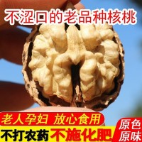 核桃批发2023云南薄壳纸皮大核桃仁原味古树生黑桃厂家批发