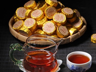 批发云南普洱小沱茶 熟茶原味 迷你沱茶 小圆饼熟茶500g散装2件起批图2