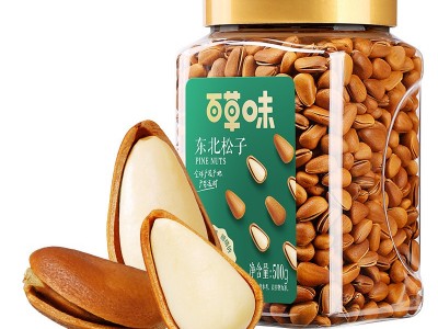 百草味-罐装东北松子500g健康干果手剥开口坚果孕妇营养零食小吃图5