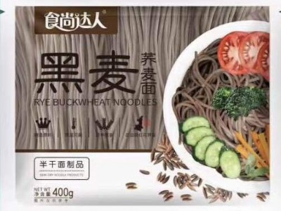 华统黑麦荞麦面鲜面条营养丰富面条拉面400克整箱包邮图3