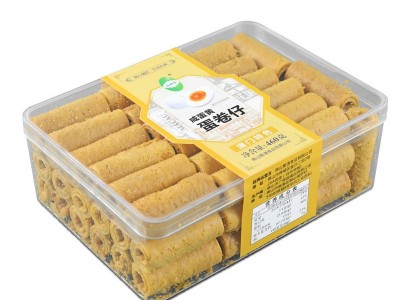 益树李传统小吃糕点咸蛋黄蛋卷 休闲零食饼干香葱海苔口味批发图5