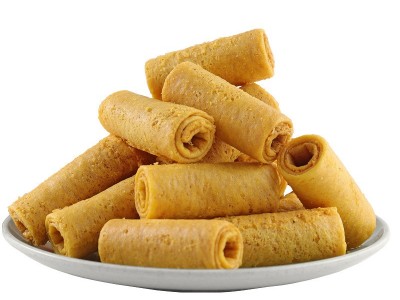 益树李传统小吃糕点咸蛋黄蛋卷 休闲零食饼干香葱海苔口味批发图3