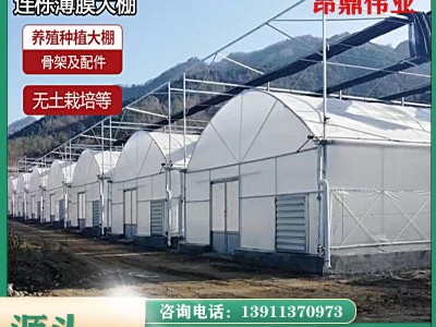 种植草莓花卉薄膜大棚钢管骨架智能玻璃连栋温室蔬菜遮阳网大棚管图3