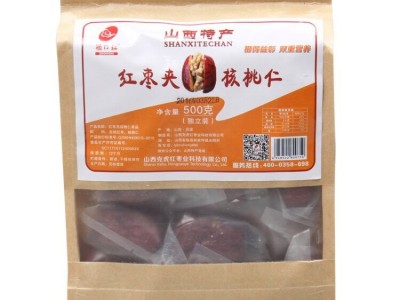 碛口红 枣夹核桃仁 500克 礼盒装 休闲零食 源头定制图3
