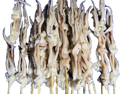 铁板鱿鱼串烧烤火锅鱿鱼须串100支新鲜冷冻商用鱿鱼鸡爪串图4