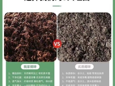批发供应椰砖营养土有机养花蔬菜多肉植物压缩椰粉砖椰糠栽培基质图3