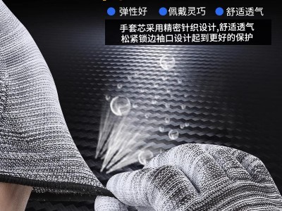 PU防静电劳保手套斑马纹PU涂指涂掌耐磨防滑透气薄款夏季工作手套图5