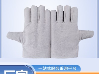 厂家批发白甲24线双层加厚帆布手套劳动结实耐用手部防护劳保手套图3