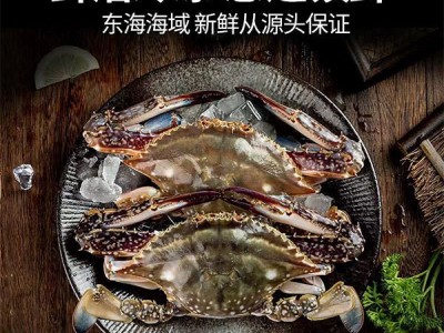 舟山液氮活冻梭子蟹4-6两/只公蟹飞蟹鲜活冷冻梭子蟹批发厂家直销图2