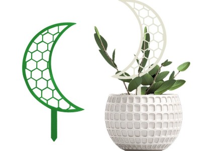 塑料月亮爬藤支架盆栽牵引园艺几何植物攀爬支撑架阳台装饰花架子图2