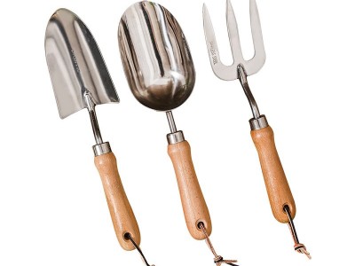 园艺工具套装亚马逊热家庭园艺铲子不锈钢花铲种花工具三件套图4