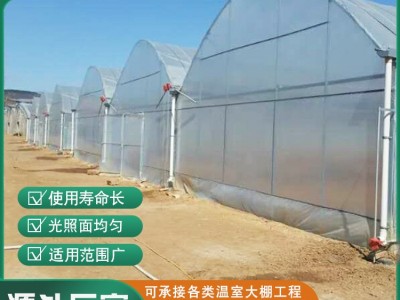 薄膜连栋温室 连体温室外遮阳连栋棚温室大棚工程建设大棚管厂家图4