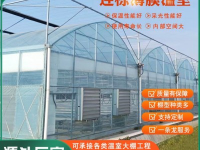 薄膜连栋温室 连体温室外遮阳连栋棚温室大棚工程建设大棚管厂家图2