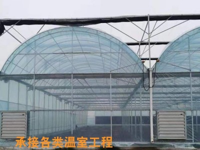 薄膜连栋温室 连体温室外遮阳连栋棚温室大棚工程建设大棚管厂家图5