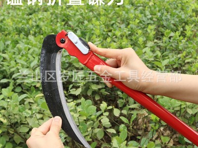 农用镰刀免磨钢折叠镰刀割草刀割稻谷草刀钓鱼农具大镰刀除草工具图2