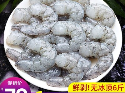 虾仁无冰大虾仁新鲜特大号无冰去虾线真空包装冷冻青虾仁商用批发图3