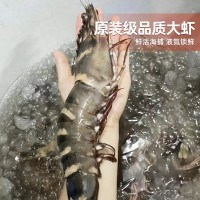 越南进口特大黑虎虾250克一盒半斤斑节对虾鲜活速冻请客送礼批发