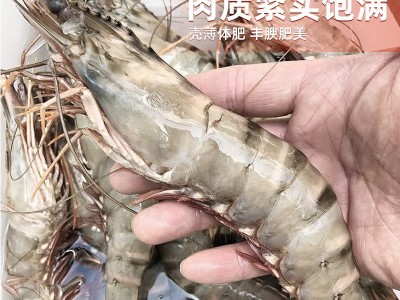 越南进口特大黑虎虾250克一盒半斤斑节对虾鲜活速冻请客送礼批发图2