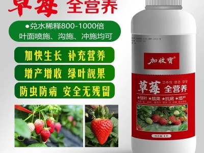 草莓专用药叶面肥保花保果营养肥授粉坐果膨大增甜着色绿叶靓果图3