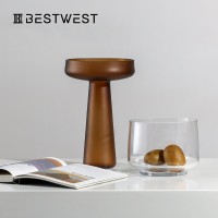 Best west 北欧简约磨砂玻璃花瓶果盘摆件创意家居软装工艺品花器