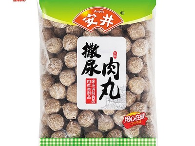 安井撒尿肉丸牛肉风味丸5斤装肉丸关东煮麻辣烫丸子速冻食品图2