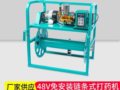 48-60伏免安装打药机 农用高压遥控电动喷雾器 全自动收 管打药机图5