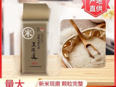 东方粮仓工厂直发 当季新米天缘道有机五常大米500g小袋 东北大图2