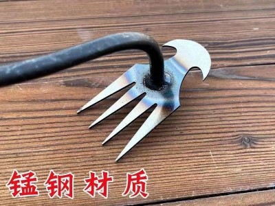 除草神器连根拔草工具锰钢园艺耙子除根手握松土挖野菜四齿不锈钢图5