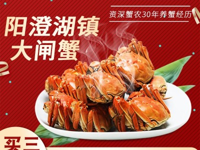大闸蟹螃蟹礼品微商私域社区团购企业采集量大价优阳澄湖镇直发图1