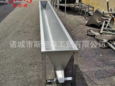 全自动鸡屠宰流水线内脏处理设备 家禽内脏掏脏滑槽 内脏接收槽图3