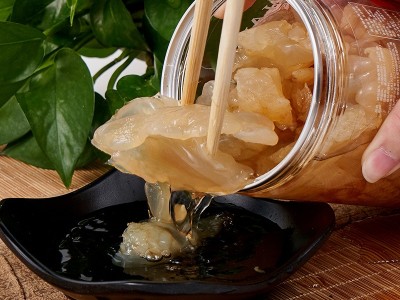 琥珀蜇头即食凉拌海蜇皮头半成品美食琥珀蜇头腌制水产品凉拌菜图2
