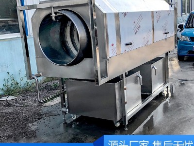 全自动中药材滚筒清洗机洗袋机滚筒洗鱼机大姜山药红枣清洗 设备图4