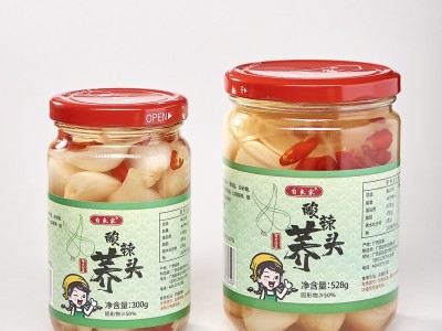 糖醋蒜腌的蒜独瓣蒜酸辣荞头瓶装腌制咸菜罐装下饭图5