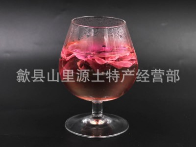 云南墨红玫瑰花茶10朵礼盒装大朵玫瑰花茶重瓣玫瑰花花草茶批发图3