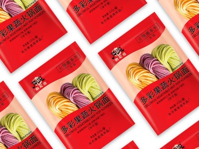 三色火锅面120g袋装 营养面条细面彩色挂面果蔬面半干面批发图3