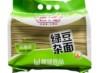 鲁健1.75kg绿豆杂面面条粗粮挂面实惠装多口味图5