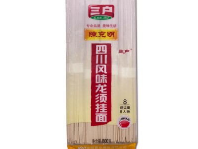三户克明山西风味柳叶面（塑包）800g 劲道爽滑 各种地方特色挂面图4