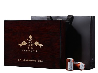 武夷岩茶乌龙茶 茶叶批发牛栏坑肉桂 实木茶叶礼盒装30罐装茶送礼图4