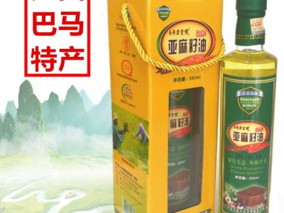 厂家直供压榨亚麻籽油500ml/瓶食用植物调和胡麻油会销礼品食用油图2