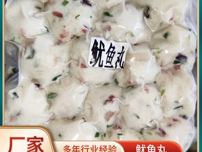 手打鱿鱼丸子500g/袋 麻辣烫火锅烧烤关东煮商用家用速冻食品批发图1