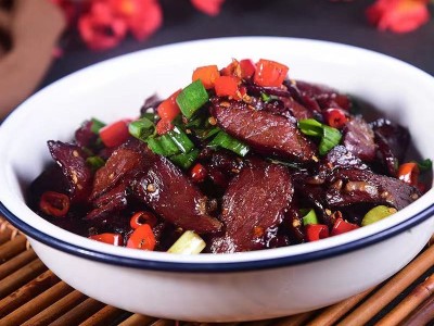 腊牛肉湖南特产农家自制烟熏腊味腌制腊肉瘦肉黄牛肉干500g熏肉图2