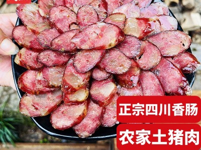 四川特产麻辣香肠批发纯肉正宗农家手工自制柴火烟熏风干腊肠500g图4