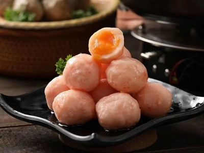 【 潮欣】海鸭蛋流沙虾丸500g 包心丸子 火锅食材 海鲜虾滑丸图3